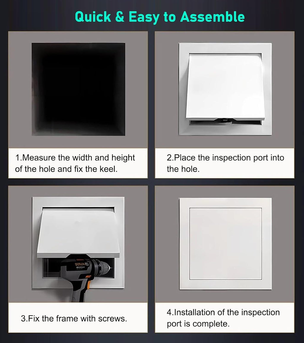 Metal Ceiling Wall Hatch Access Panel, Electrical Attic Door with Lock and Key White, Drywall Access Door Panel Service Cover Plate(22x24in(559x610mm))