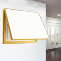 Gold Circuit Breaker Panel Cover Replacement, Custom Hide Distribution Box for Living Room, Metal Fuse Box Protection Cover with Aluminum Alloy Frame(70x50cm(27 1/2x19 3/4'))