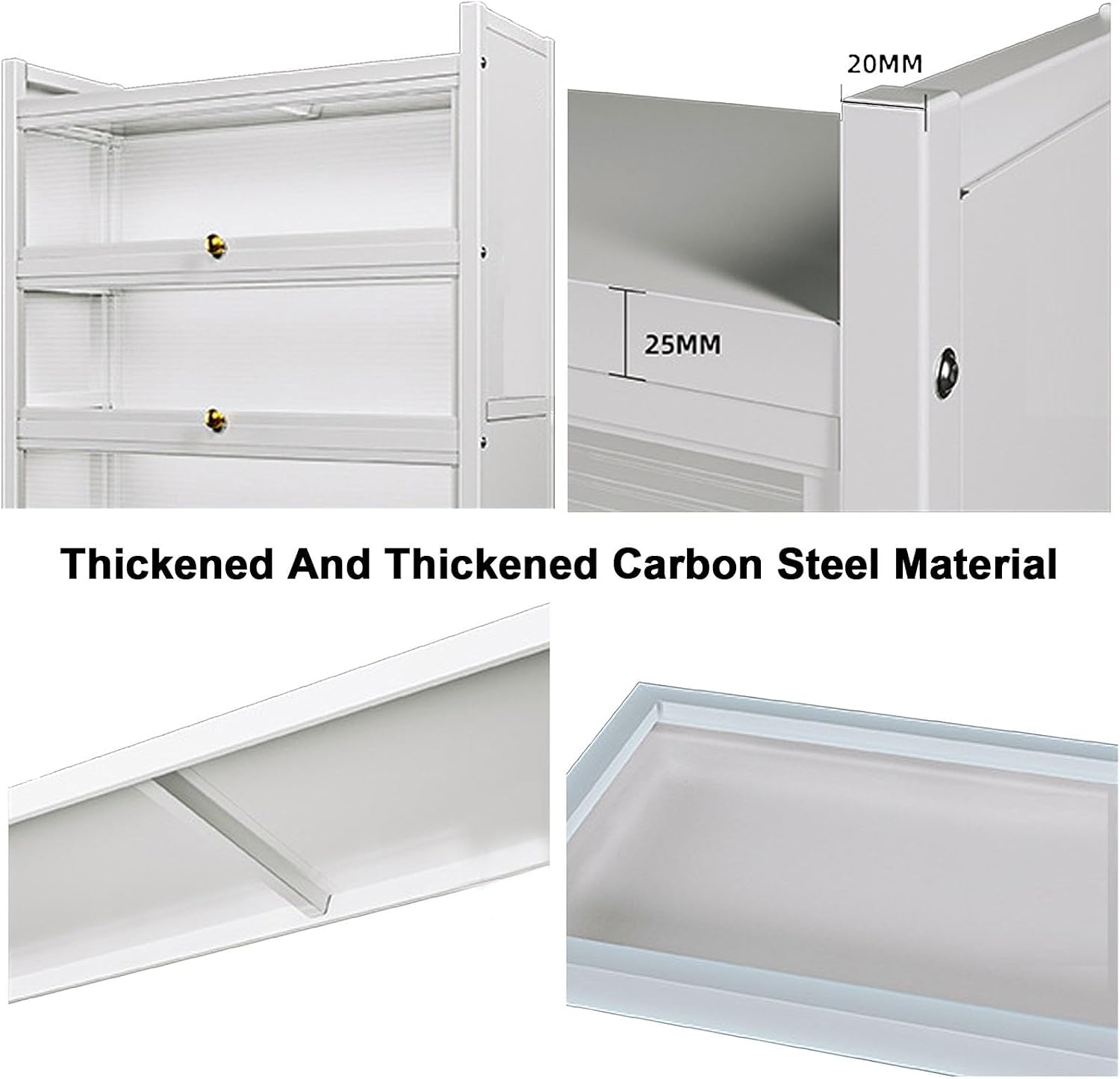 3-Tier Kitchen Pantry Storage Cabinet, Coffee Bar with Drawer, Kitchen Baker's Rack Flip Door, Space-Saving Kitchen Storage Solution - 100Cm/39.4In