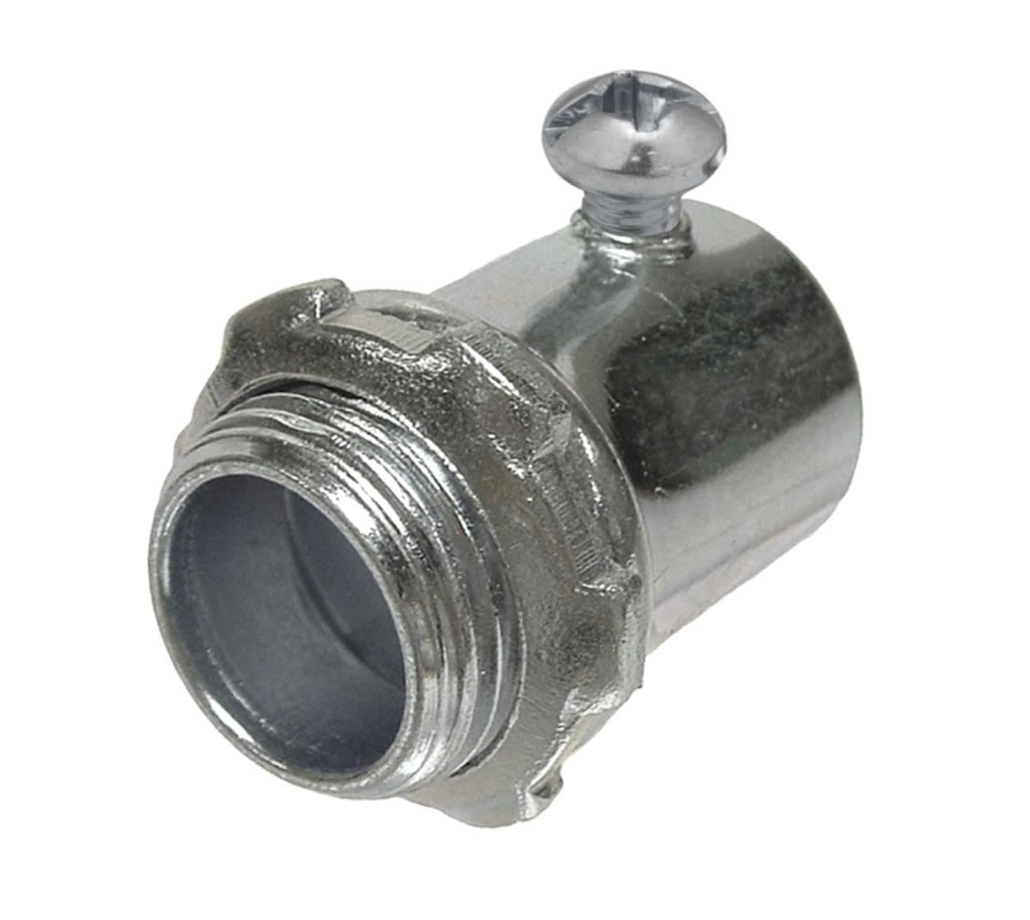 Electrical EMT Set Screw Connector Steel EMT Conduit Connector Set Screw Type Used to Connect EMT Conduit to Panel, Enclosure, or Box (10, 3-1/2')