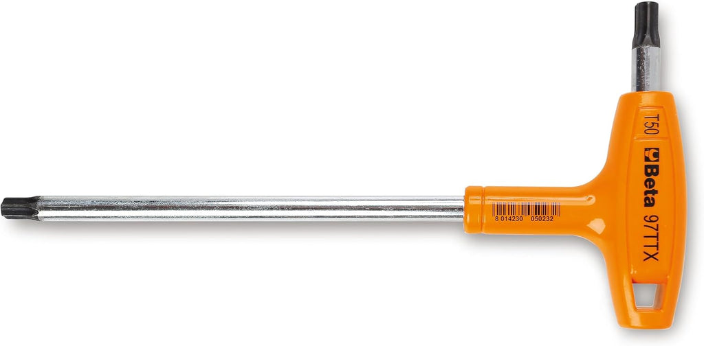 Beta 97TTX Set of 13 Torx Star T-Handle Hex Key Wrenches | High Torque Ergonomic Allen Wrench with Dual Torx Tips | Drop Prevention Hole | Industrial Strength | Made in Italy