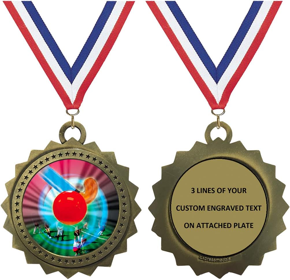 1 to 50 Packs Field Hockey Gold Medals Trophy Award with Free Custom Engraving D03-MY473