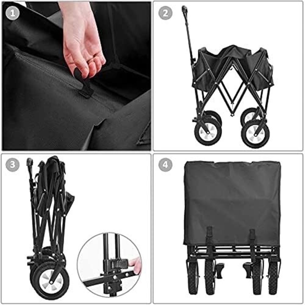 Trolley Cart Folding Carry Cart Folding Wagon Trolley Camping Cart Outdoor Garden Sport Carry Wagon Garden Camping Cart Garden Wagon