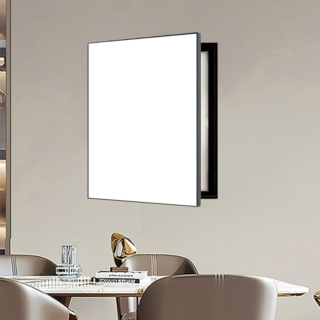 Electrical Panel Cover White Circuit Breaker Panel Cover, Wall-Mounted Electrical Panel Cover Room Wall Decor, Vertical Fuse Box Cover for Living Room/Hallway(WXH-50 x 60CM-19.7 x 23.6)