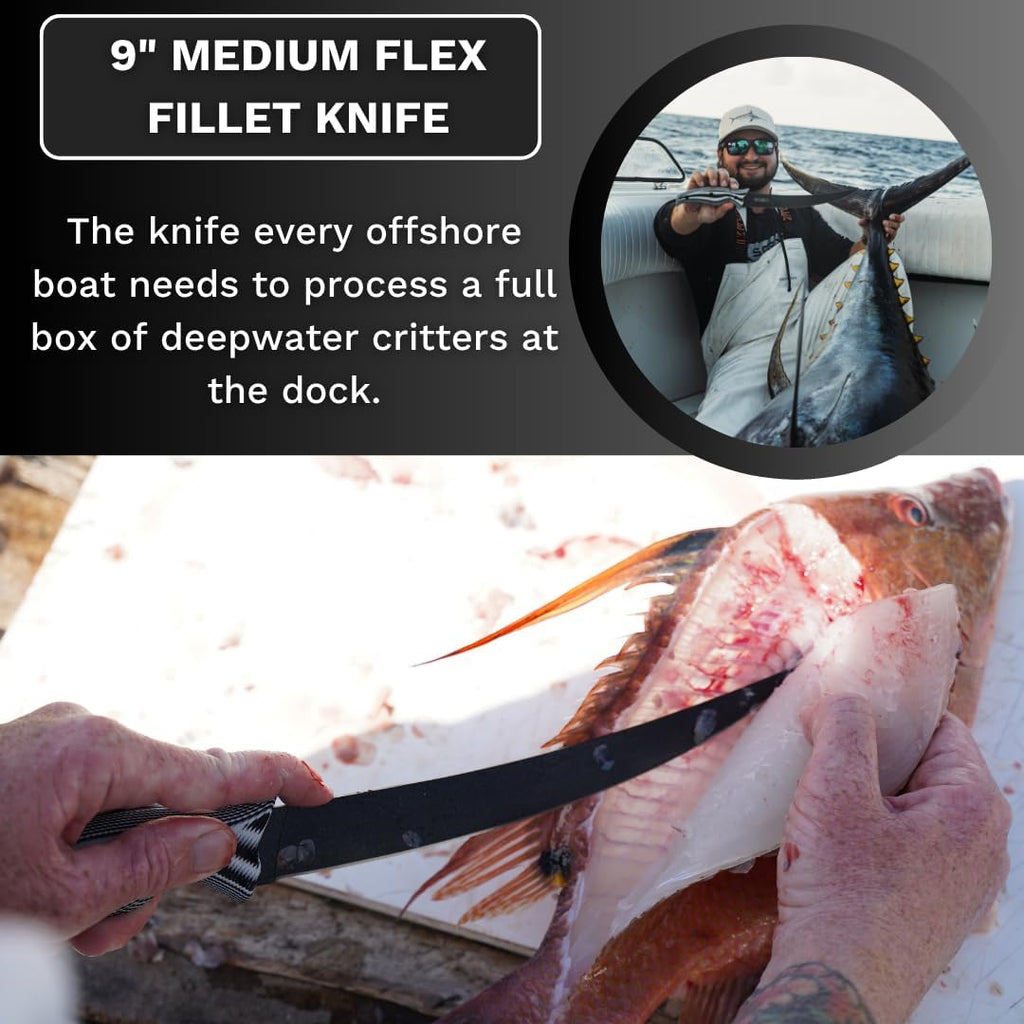 SORD Fillet Knife - 5-9' Filet Knives For Fish - Razor Sharp Boning Knife - Saltwater and Freshwater Fishing - Includes Kydex Sheath - Full Tang Blades | G10 Non Slip Grip | Corrosion Resistant