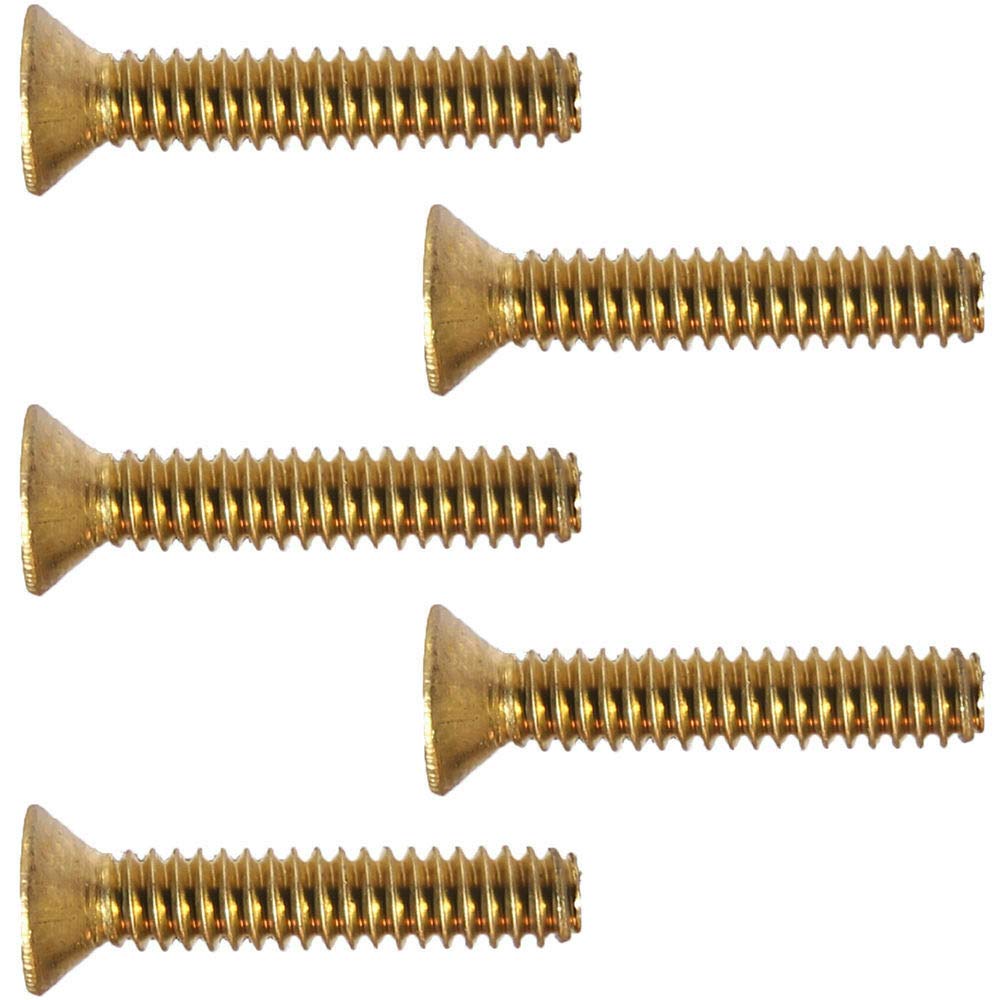 1/4-20 x 5/8' - Solid Brass Flat Head Slotted 100 Pcs Machine Screws B2B