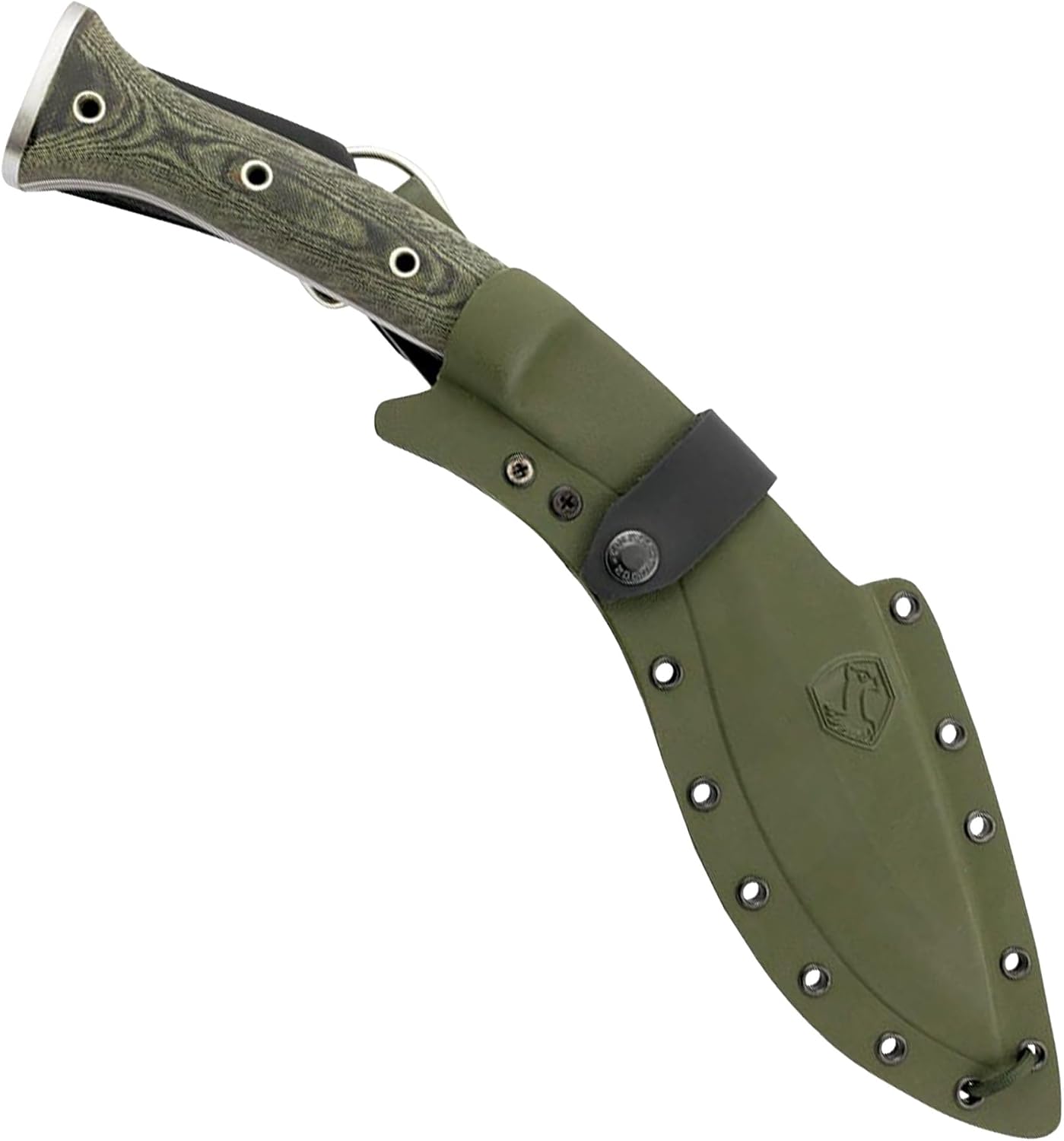 Condor Tool & Knife K-tact Kukri Knife - 1075 High Carbon Steel - Gardening Machete - Micarta Handle - Kydex with Leather Belt Loop Sheath - 6mm Thick - 10in Blade - 32.4oz