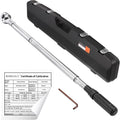 3/4-inch Drive Click Torque Wrench, 100-600ft.lb / 135-815Nm Dual-Direction Adjustable Torque Wrench Set with Buckle