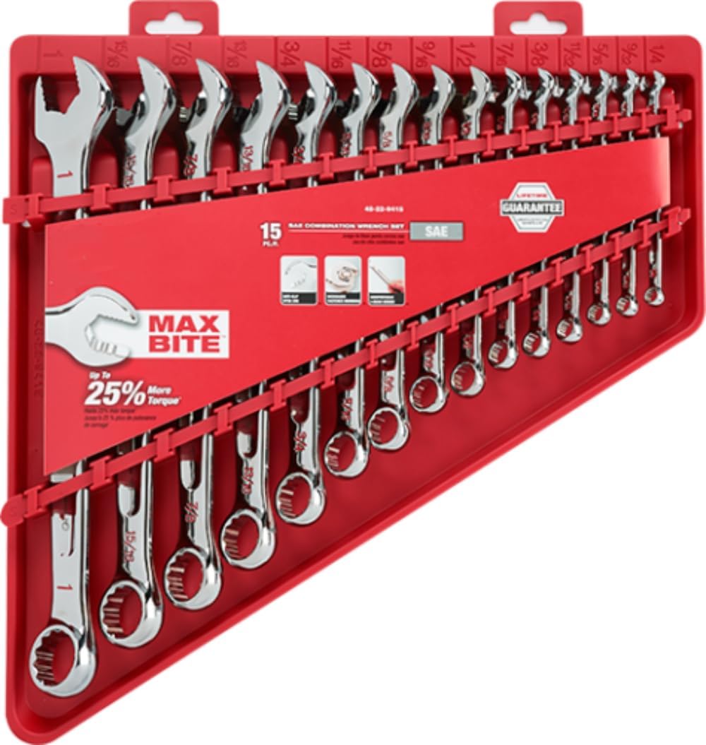 Fits Milwaukee 48-22-9415 15pc Combination Wrench Set - SAE