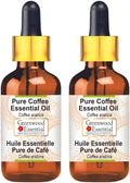 Greenwood Essential Pure Coffee Essential Oil (Coffea Arabica) with Glass Dropper 100ml X 2 (6.76oz)