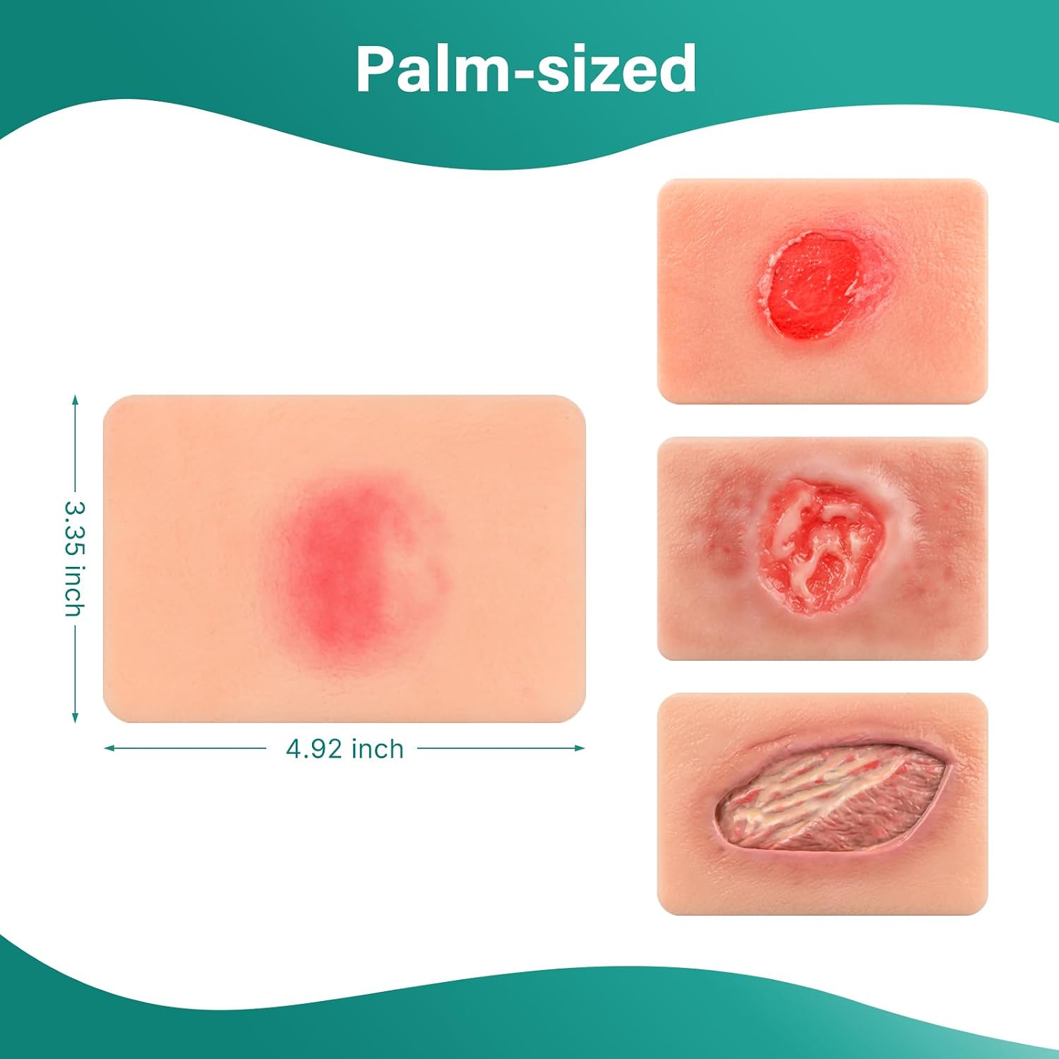 Pressure Ulcer Wound Models Pocket Size for Nursing Training, Pressure Wound Packing Trainer for Medical Education, Bedsore Wound Care Demonstrations Tool