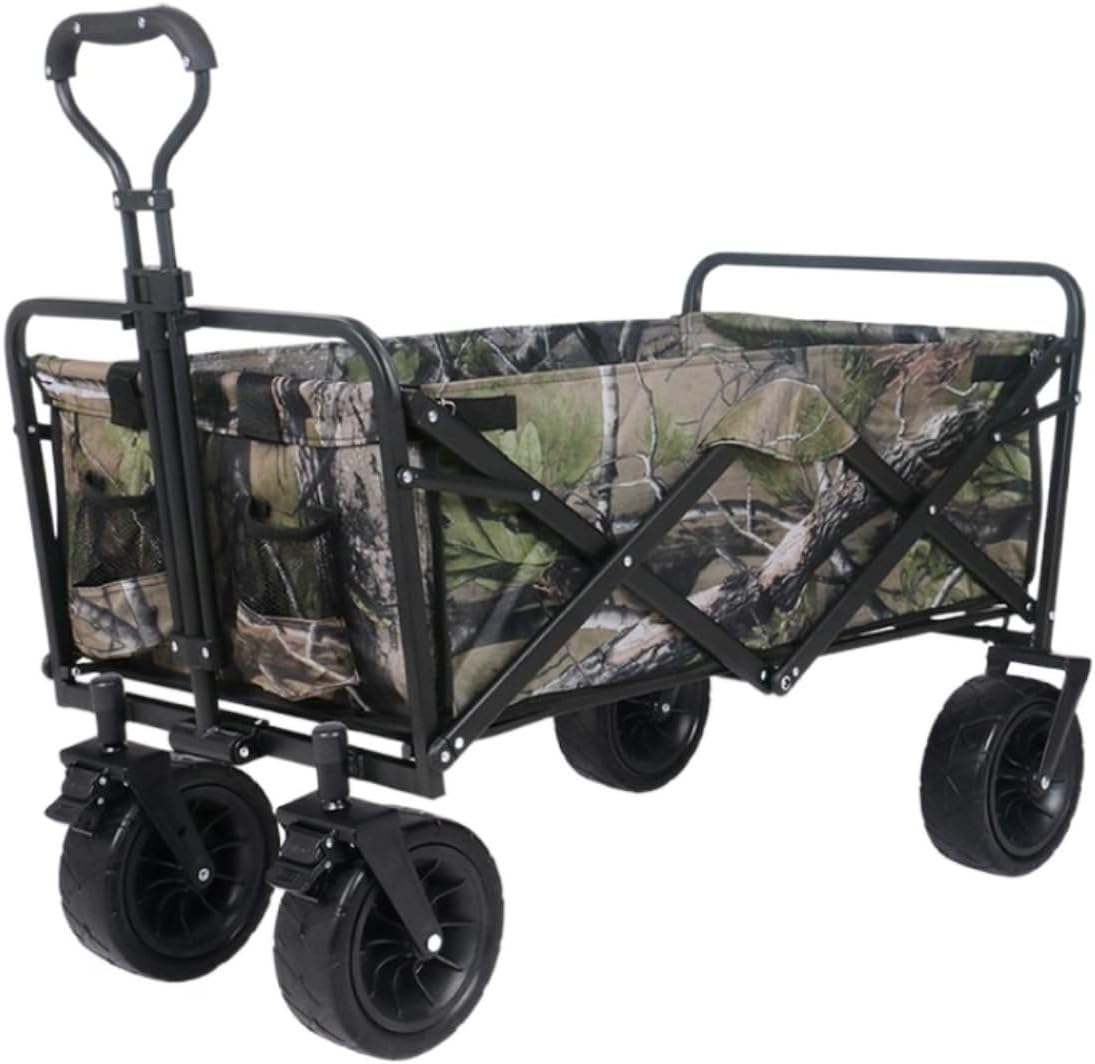 Folding Wagon Cart Beach Wagon Grocery Wagon Folding Utility Wagon Cart Collapsible Outdoor Wagon With Wheel Adjustable Handle For Camping Grocery Sports Shopping Garden Wagon Utility Wagon Grocery Ca