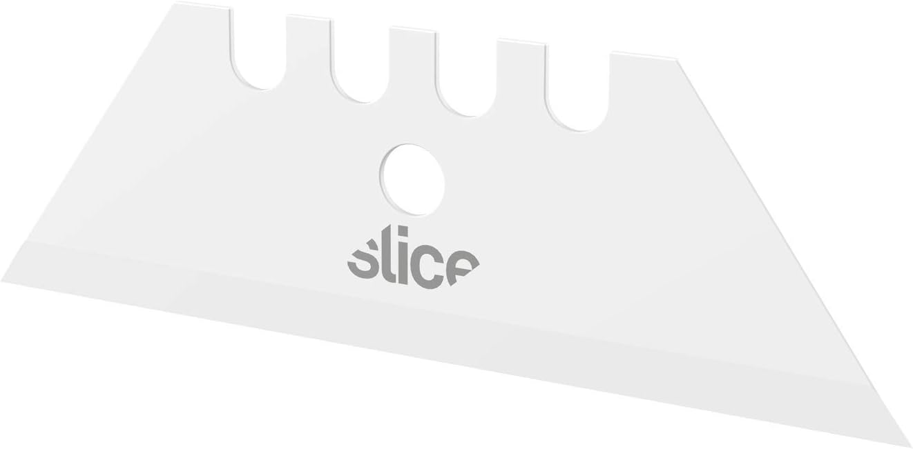Slice 10525-CS Ceramic Utility Blades (Pointed Tip), True Safety Blades, Finger Friendly, Safe to Touch, 11x Longer Lasting Than Metal, Double-Sided Blades Extend Blade Life, Never Rusts (12 Blades)