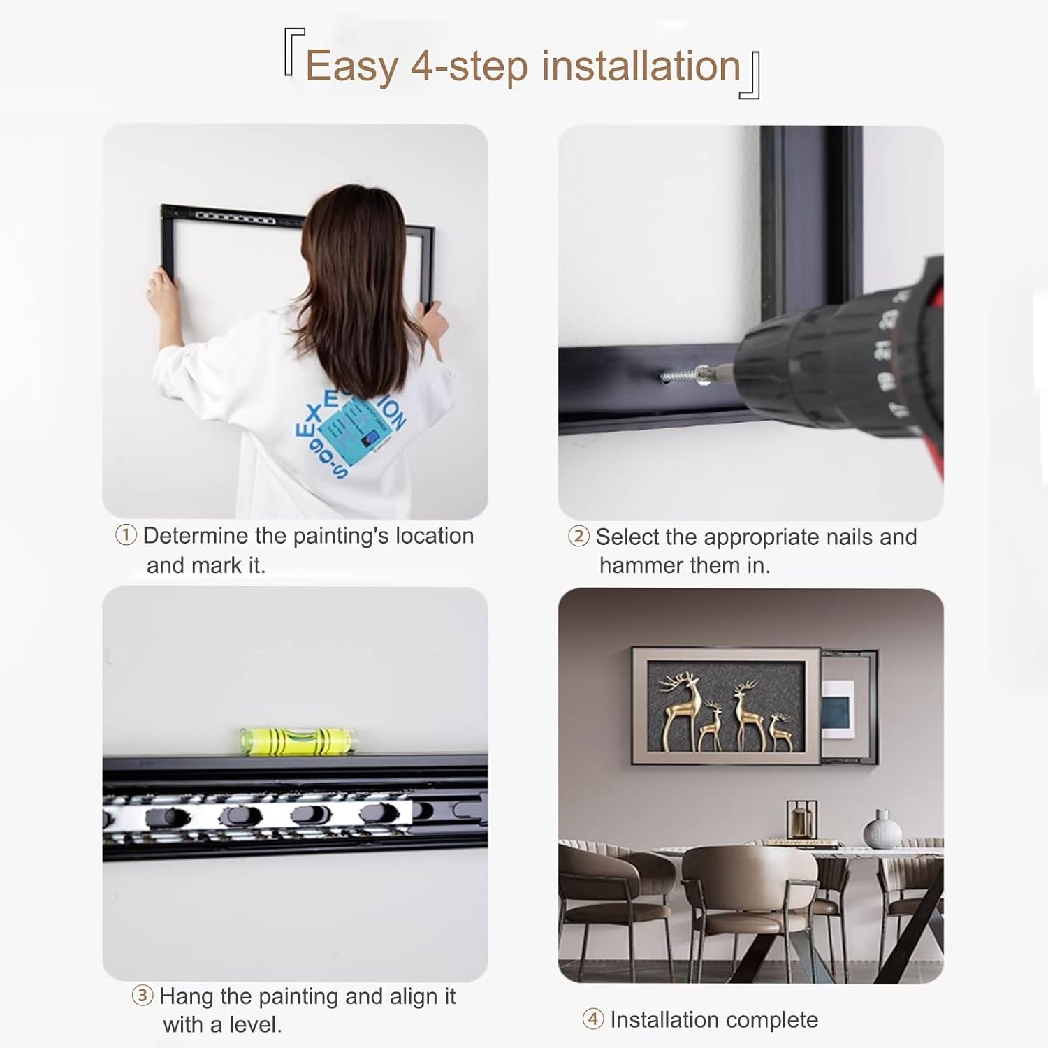 Decorative Breaker Box Cover, Hidden Circuit Breaker Panel Decorative Painting, PS Frame Modern Meter Decorative, for Living Room Home Office(Brown 3,45 * 55cm/18 * 22in)