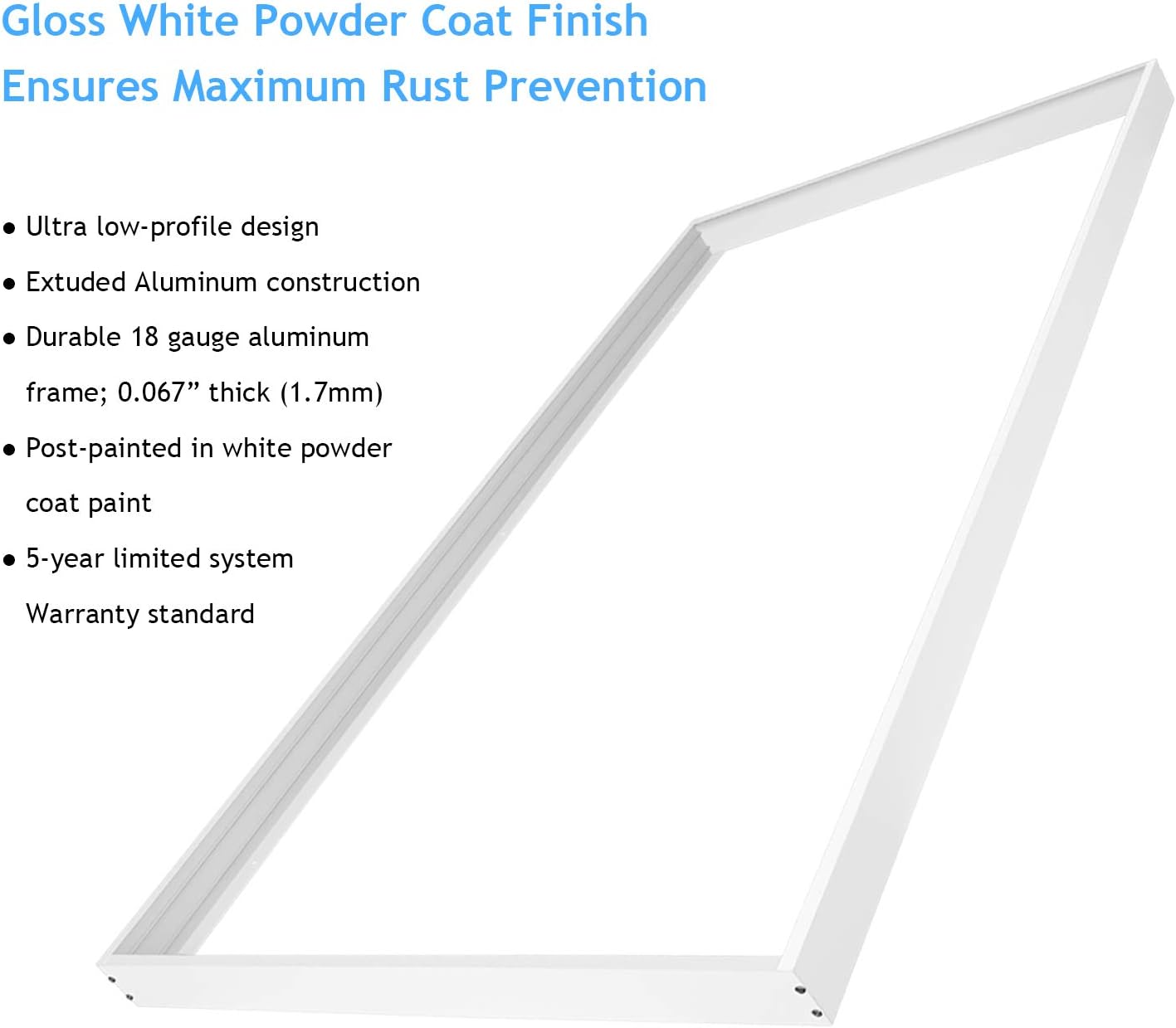 10 Pack 2x4 Surface Mount Kit Aluminum Frame for 2x4 LED Flat Panel Light, Not Included LED Panel Light