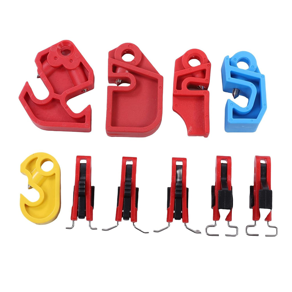 Lockout Tagout Kits, Portable Electrical Safety Loto Kit Includes Circuit Breaker Lockout, Lockout Hasps, Lockout Tag, Pocket Bag, for Industrial Mechanical