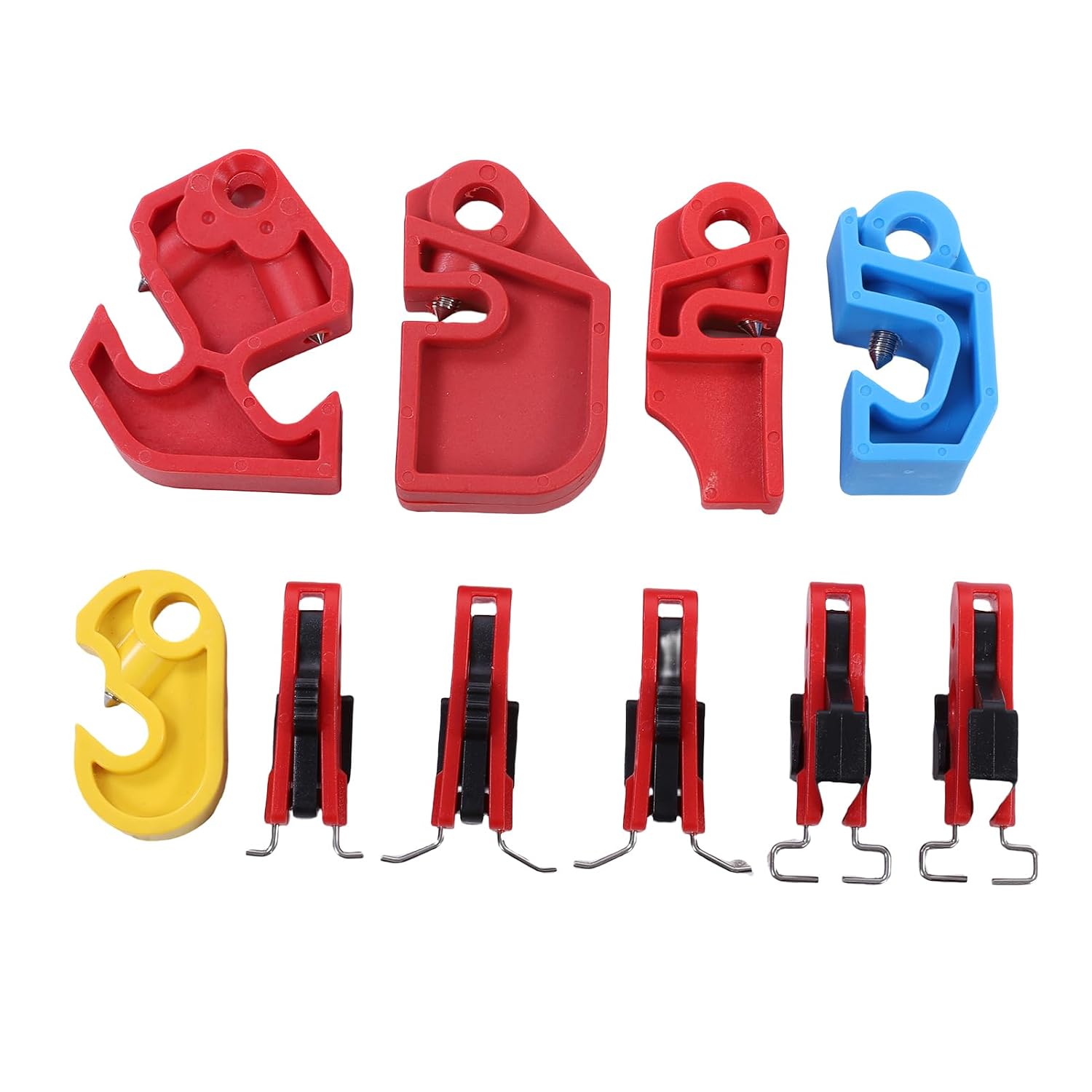 Lockout Tagout Kits, Portable Electrical Safety Loto Kit Includes Circuit Breaker Lockout, Lockout Hasps, Lockout Tag, Pocket Bag, for Industrial Mechanical