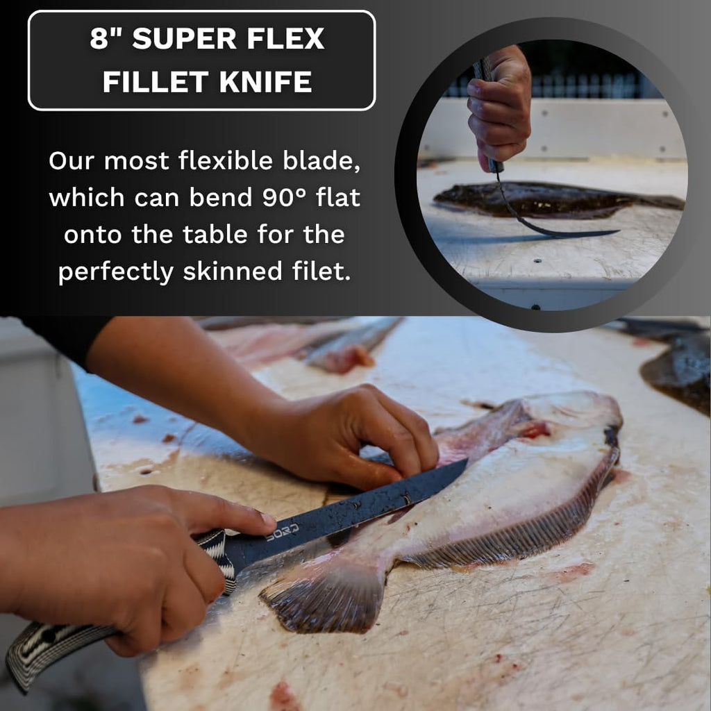 SORD Fillet Knife - 5-9' Filet Knives For Fish - Razor Sharp Boning Knife - Saltwater and Freshwater Fishing - Includes Kydex Sheath - Full Tang Blades | G10 Non Slip Grip | Corrosion Resistant