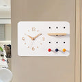 Decorative Fuse Box Cover with Clock, Hidden Circuit Breaker Panel, Modern Electrical Panel Cover Wall Mounted for Home Office, with Storage Function(White)