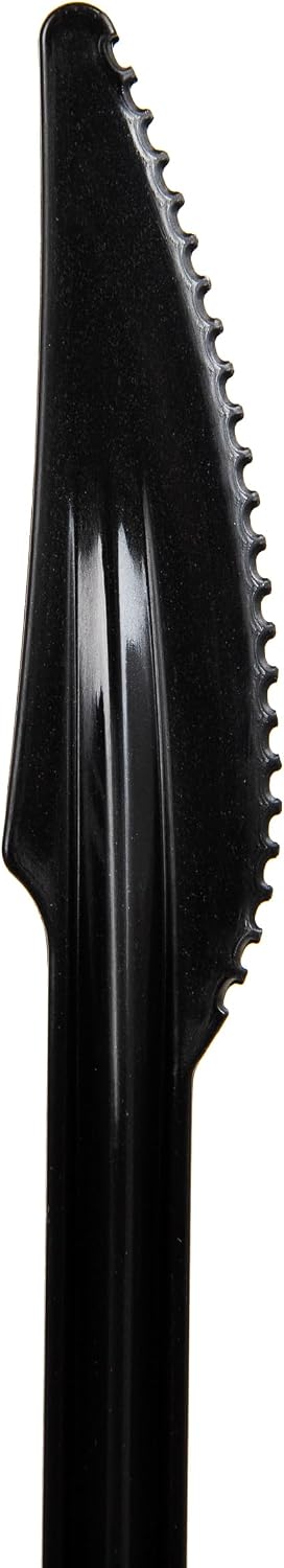 Mind Reader Knife Refill for CUTDISPBK-BLK, Plastic Utensils, Restaurant, Breakroom, 6.5' L x 0.75' W x 0.2' H, 100 pcs, Black (Pack of 10)