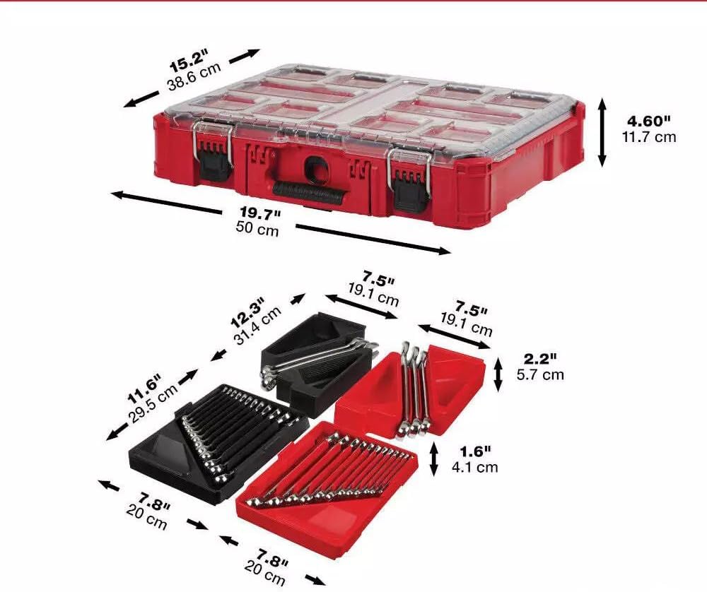 Wrench Set Fits Milwaukee 48-22-9485 Combination Wrench Set, Hand Tools, Socket Set -30PC