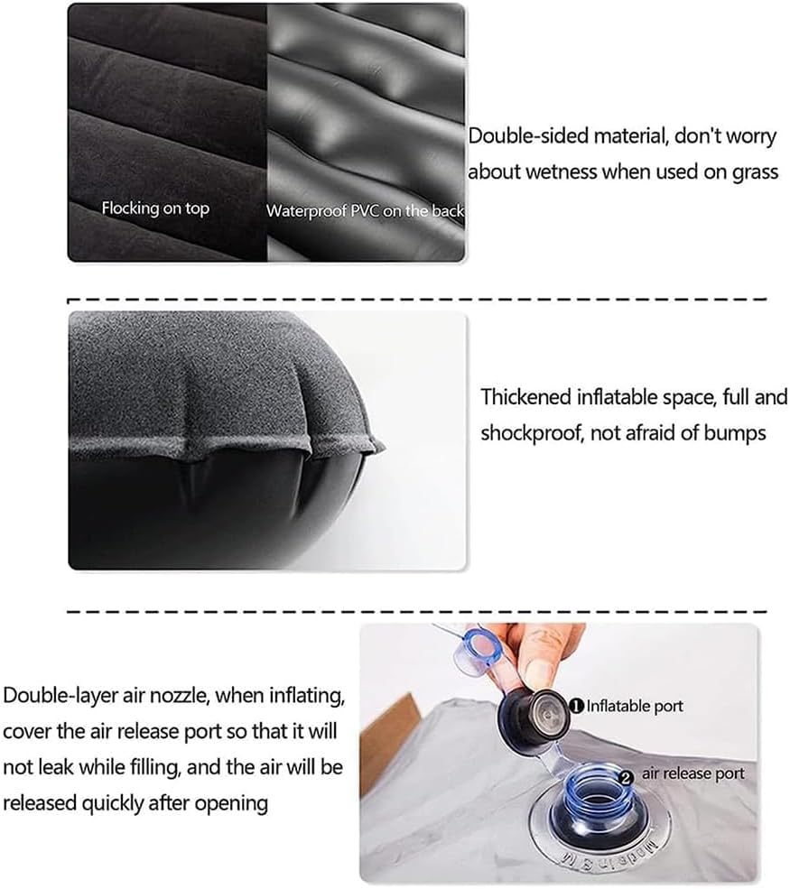 Car Inflatable Mattress for Opel Vauxhall Insignia Sports Tourer Wagon Estate 2009-2024 Rear Trunk Air Mattress Camping Folding Air Bed Cushion Back Seat Mattresses,Beige01