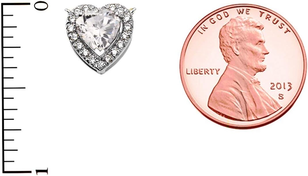 Claddagh Gold Fine Sterling Silver Diamond Personalized Birthstone Cubic Zirconia Heart-Shaped Necklace