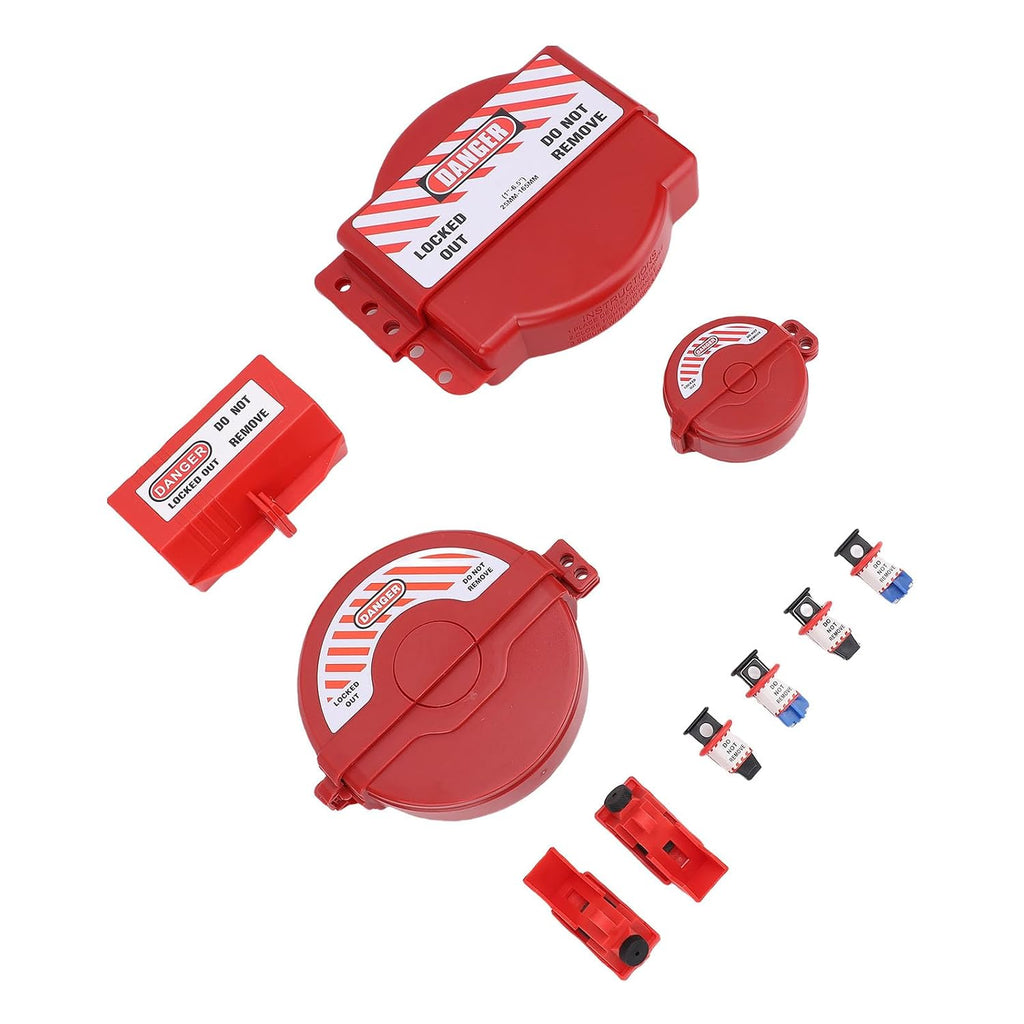 Lockout Tagout Kit Electrical Loto, Clamp On Circuit Breaker Lockout, Group Hasps, Tag, Safety Padlocks, Nylon Ties with Tool Box, Electrical Kit