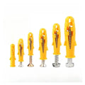 Plastic Expansion Tube Bolts M6x30/M8x40 Wall Screws Anchor Plugs with Self-Tapping Ribbed Plastic Expansion Screw Small Yellow(M6x30)