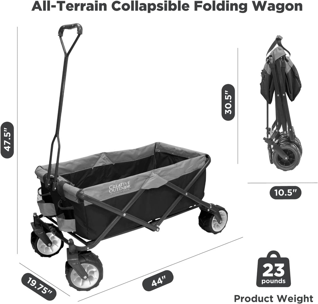 Creative Outdoor Original Folding Wagon All-Terrain Wheels