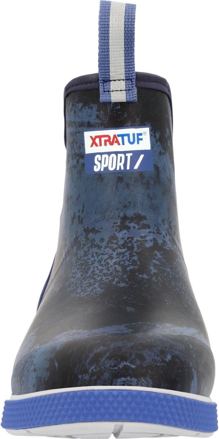 XTRATUF 6' Men's Ankle Deck Boot Sport - 30% Lighter, 100% Waterproof Rubber Fishing Footwear - Non-Marking, Slip-Resistant Outsole - Moisture-Wicking Liner
