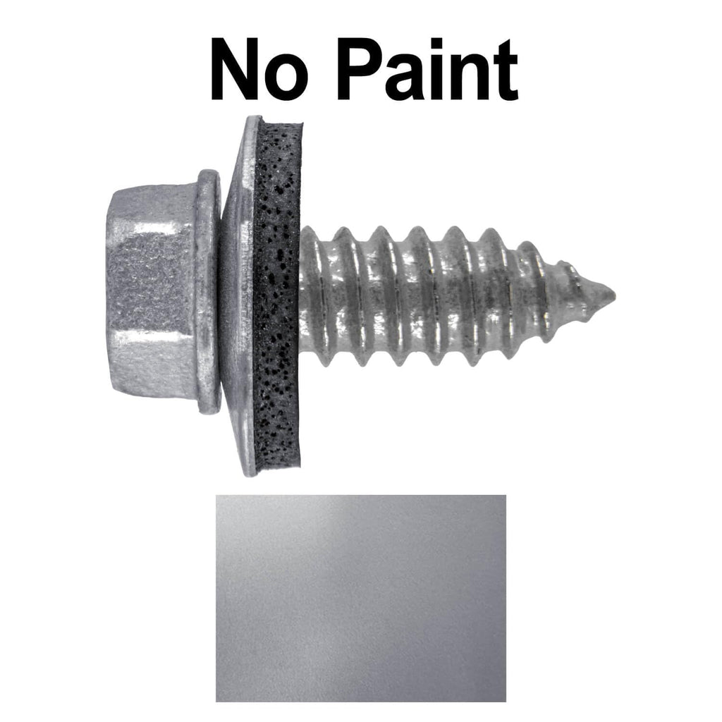 17 x 3/4' No-Paint Hex Washer Head Metal Roofing Screws with EPDM Washer - for Panel-to-Purlin and Recovery Applications - 6 Bags of 250 (1,500 Total)