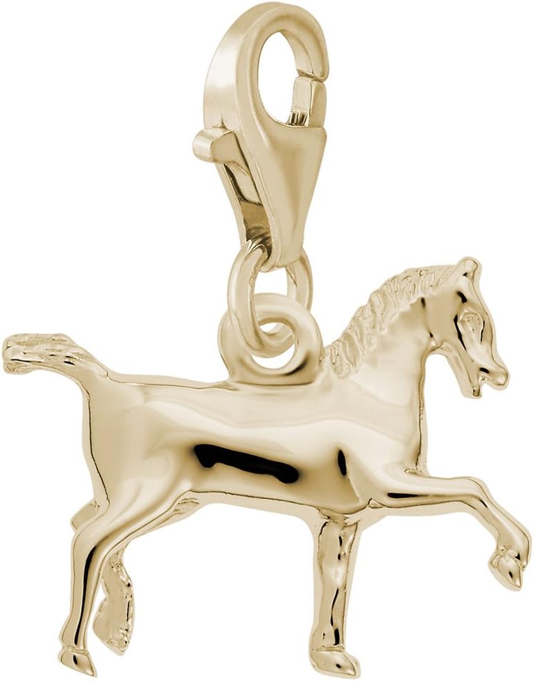 Horse Charm with Lobster Claw Clasp, Charms for Bracelets and Necklaces