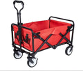 Trolleys, Folding Carry Cart, Folding Wagon Trolley, Camping Cart, Rolling Buggies, Outdoor Garden Sport Carry Wagon - for Camping Garden Beach All Terrain/Blue