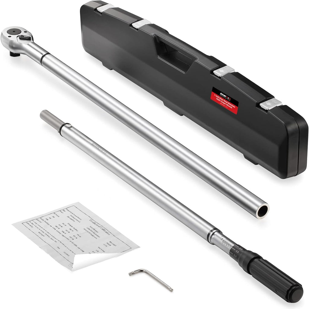 1-Inch Drive Click Torque Wrench, 200-1000ft.lb / 271-1356.7Nm Dual-Direction Adjustable Torque Wrench Set with Buckle
