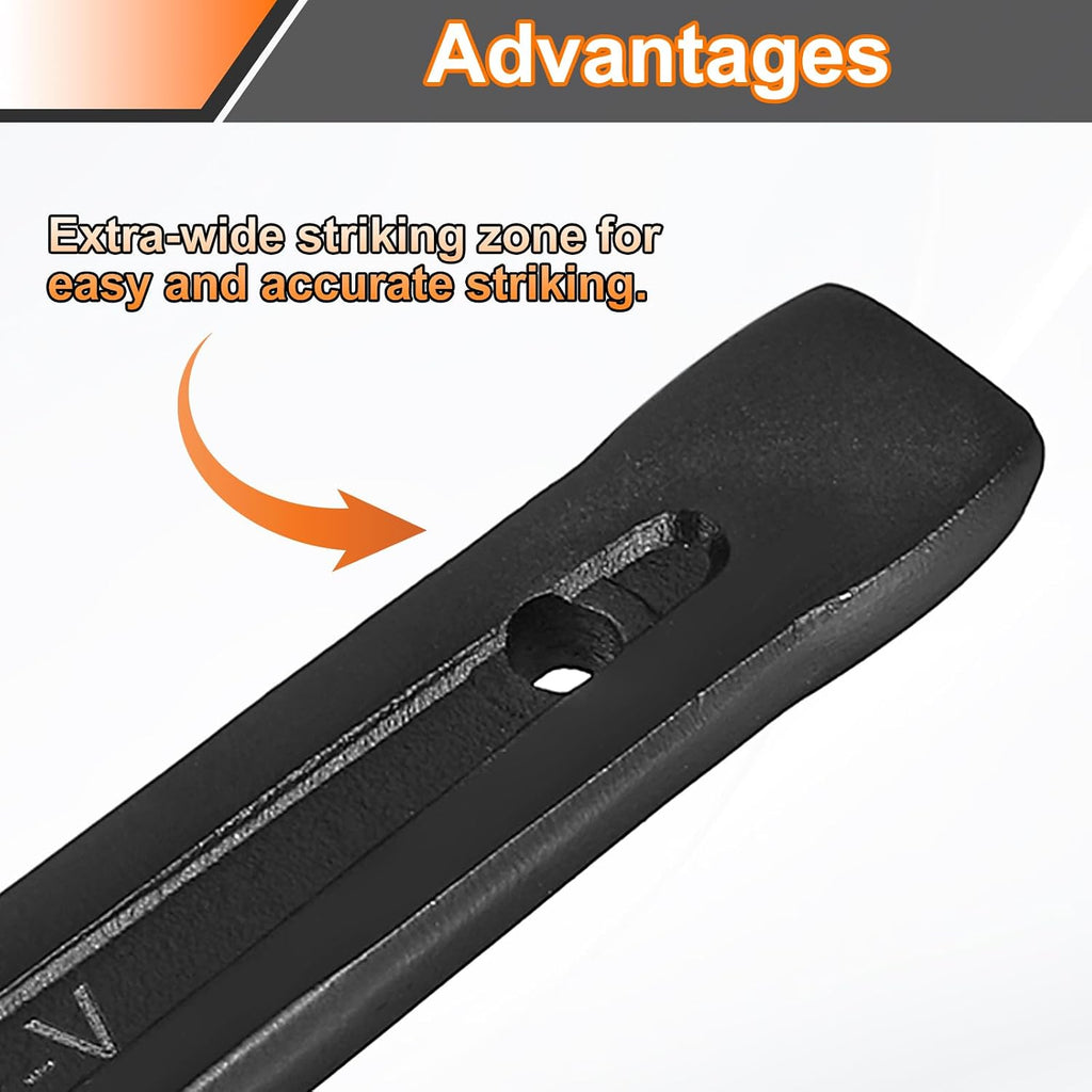 HARFINGTON Open End Striking Wrench 20mm Metric CR-V Steel Single Open Spanner Baking Paint U Shape Head Wrench Hand Tool for Mechanical Automotive Repair