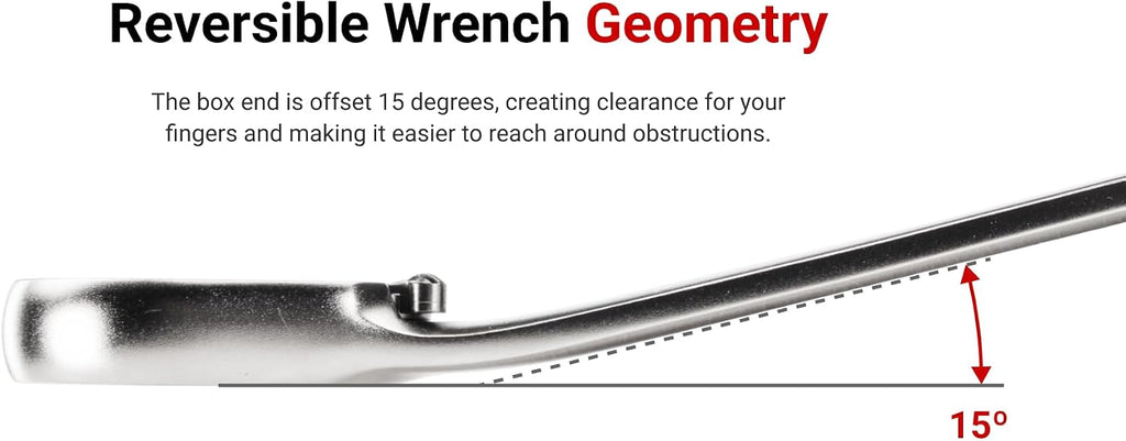 TEKTON Reversible 12-Point Ratcheting Combination Wrench Set, 14-Piece (6-19 mm) | WRC94002