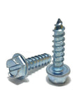 #12 x 1 1/2' - Hex Washer Head Slotted Sheet Metal Screw Zinc Plated 1000 Pcs Sheet Metal Screws B2B