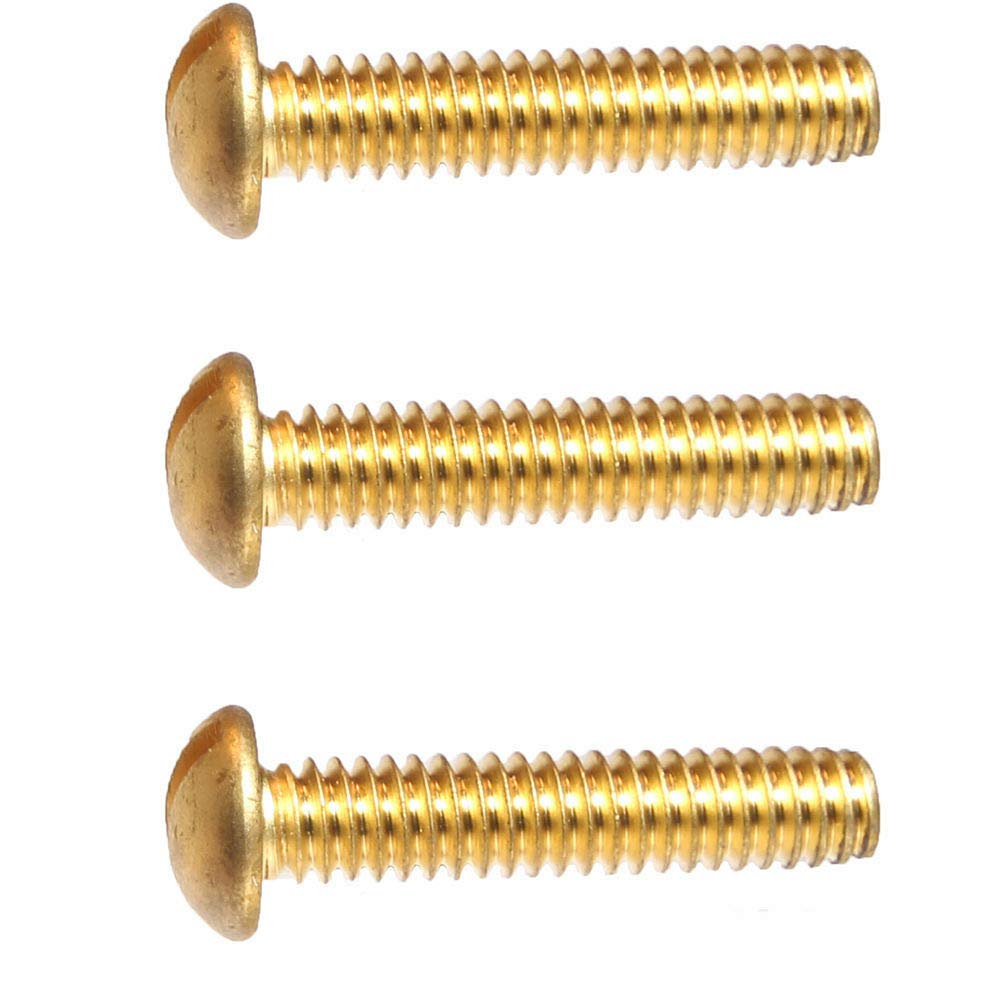 1/4-20 x 5/8' - Round Head Solid Brass Slotted Drive 250 Pcs Machine Screws B2B