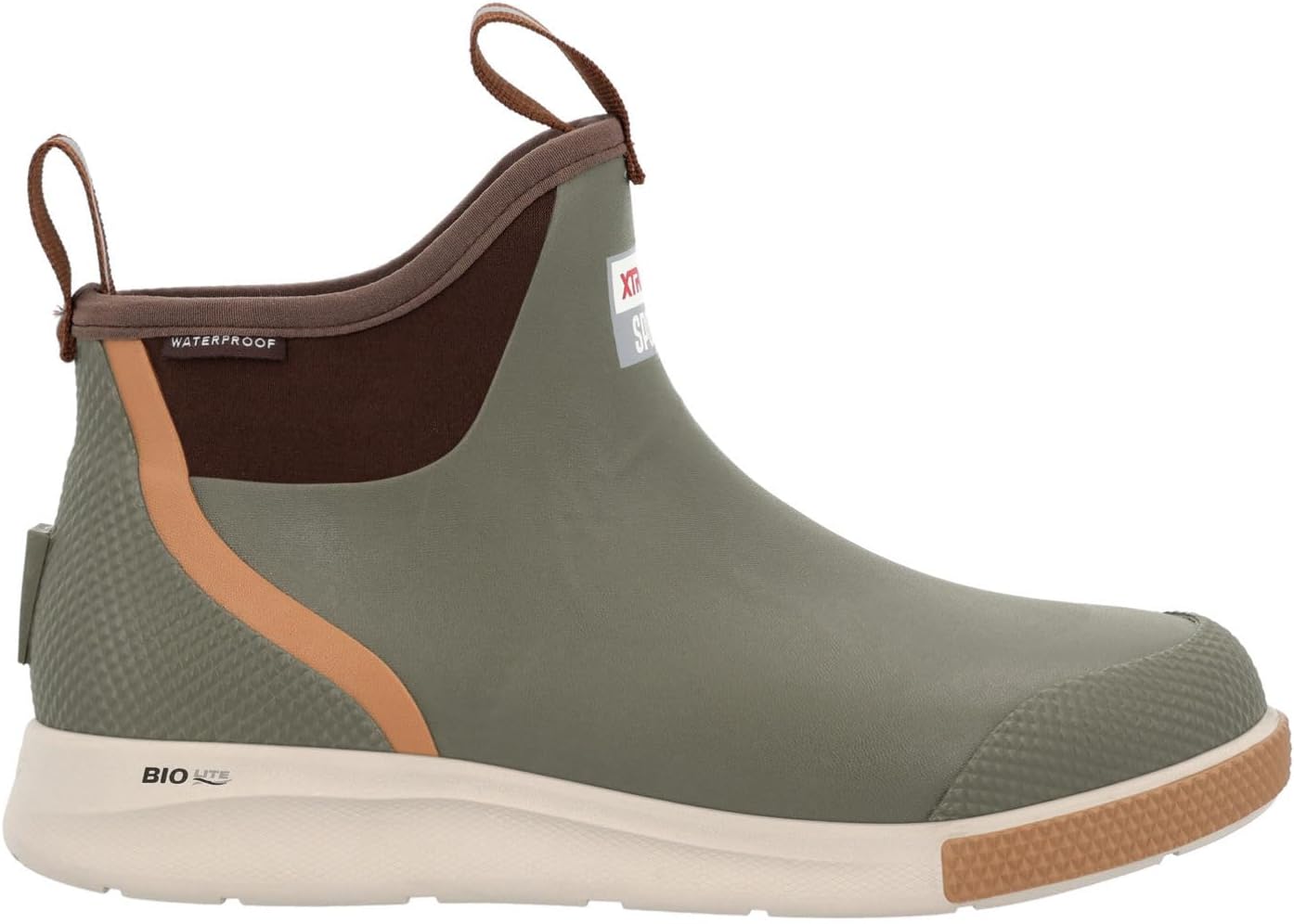 XTRATUF 6' Men's Ankle Deck Boot Sport - 30% Lighter, 100% Waterproof Rubber Fishing Footwear - Non-Marking, Slip-Resistant Outsole - Moisture-Wicking Liner