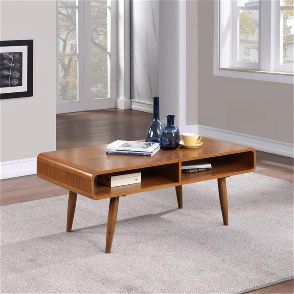 Boraam Zebra Series Halmstad Coffee Table, Rich Walnut