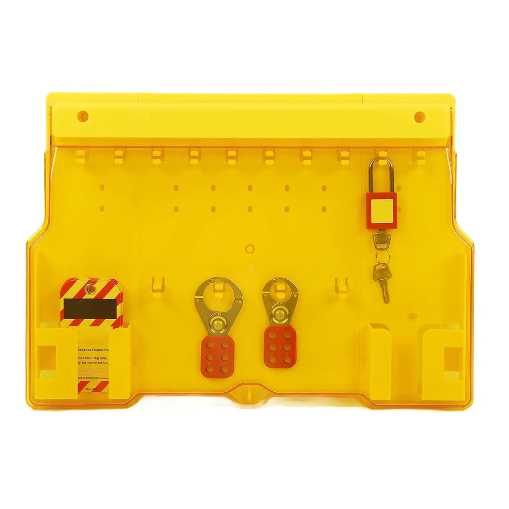 Lockout Tagout Station, Loto Kits, Lock Out Tag Out Kits, Security Lock Set, Including Padlocks Keys Hasps Hangtags Visual Lockout Kit Board, for Factory Warehouse