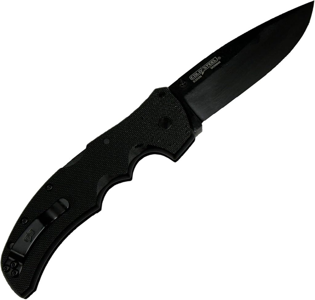 COLD STEEL Recon 1 4' S35VN Razor-Sharp Blade 5.375' G-10 Handle Tactical Folding Knife w/Tri-Ad Lock, Ambidextrous Pocket/Belt Clip