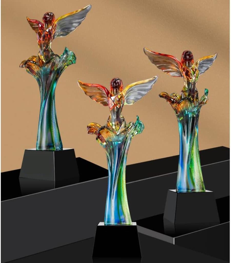 Trophies, Medals Awards Glass Girls Trophy Company Unit Team School Art Festival Champion Memorial Trophy Trophy of Excellent Female Beauty Model Competition A Gift for Children