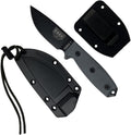 ESEE Knives Model 3P-B Fixed Blade Knife, Black Molded Polymer Sheath, Ambidextrous Belt Clip Plate