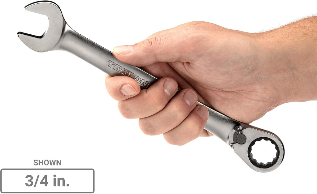 TEKTON Reversible 12-Point Ratcheting Combination Wrench Set, 15-Piece (1/4-1 in.) | WRC94001
