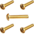 1/4-20 x 5/8' - Round Head Solid Brass Slotted Drive 250 Pcs Machine Screws B2B