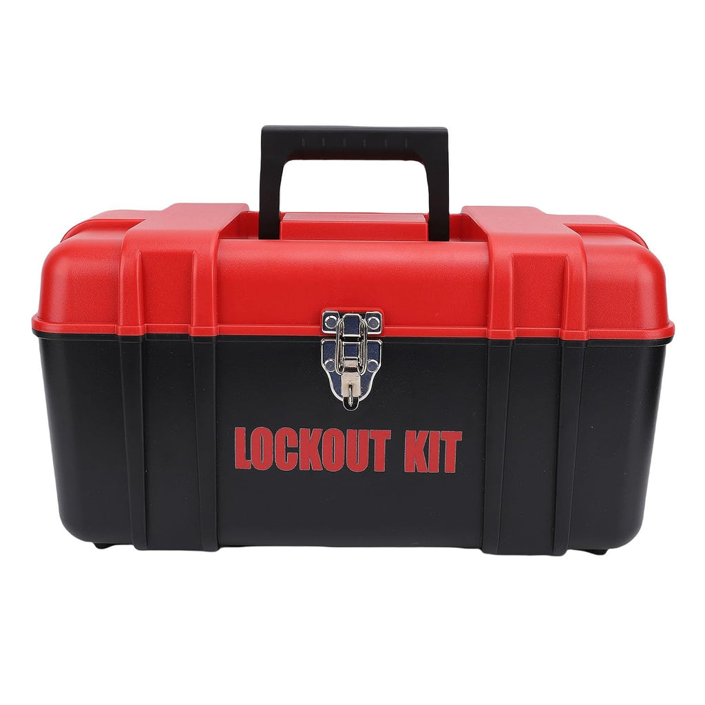Lockout Tagout Kit Electrical Loto, Clamp On Circuit Breaker Lockout, Group Hasps, Tag, Safety Padlocks, Nylon Ties with Tool Box, Electrical Kit