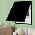 Vertical Meter Box Cover for Breaker Panel, 30x40cm / 12x16inch Electrical Panel Cover for Wall Decoration, Indoor Fuse Box Plate for Replacement(Black,30x40cm(11.8x15.8))
