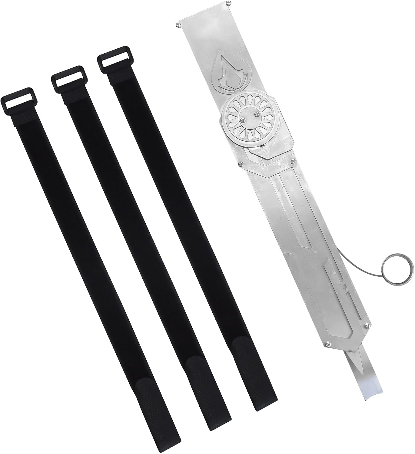 Metal Hidden Blade 1:1 Replica Retractable Stainless Steel Props Telescopic Mechanism for Cosplay & Collectors (Ezio)